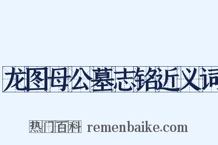 龙图母公墓志铭近义词是什么意思的图片